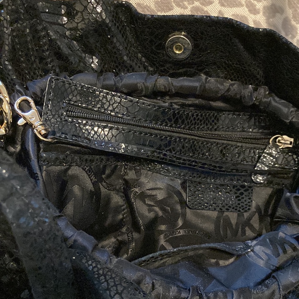 Michael Kors Python Print Drawstring Bag - Picture 15 of 17